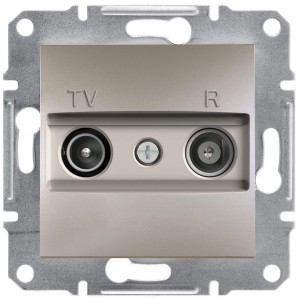 Розетка TV / R концевая ASFORA бронза EPH3300169